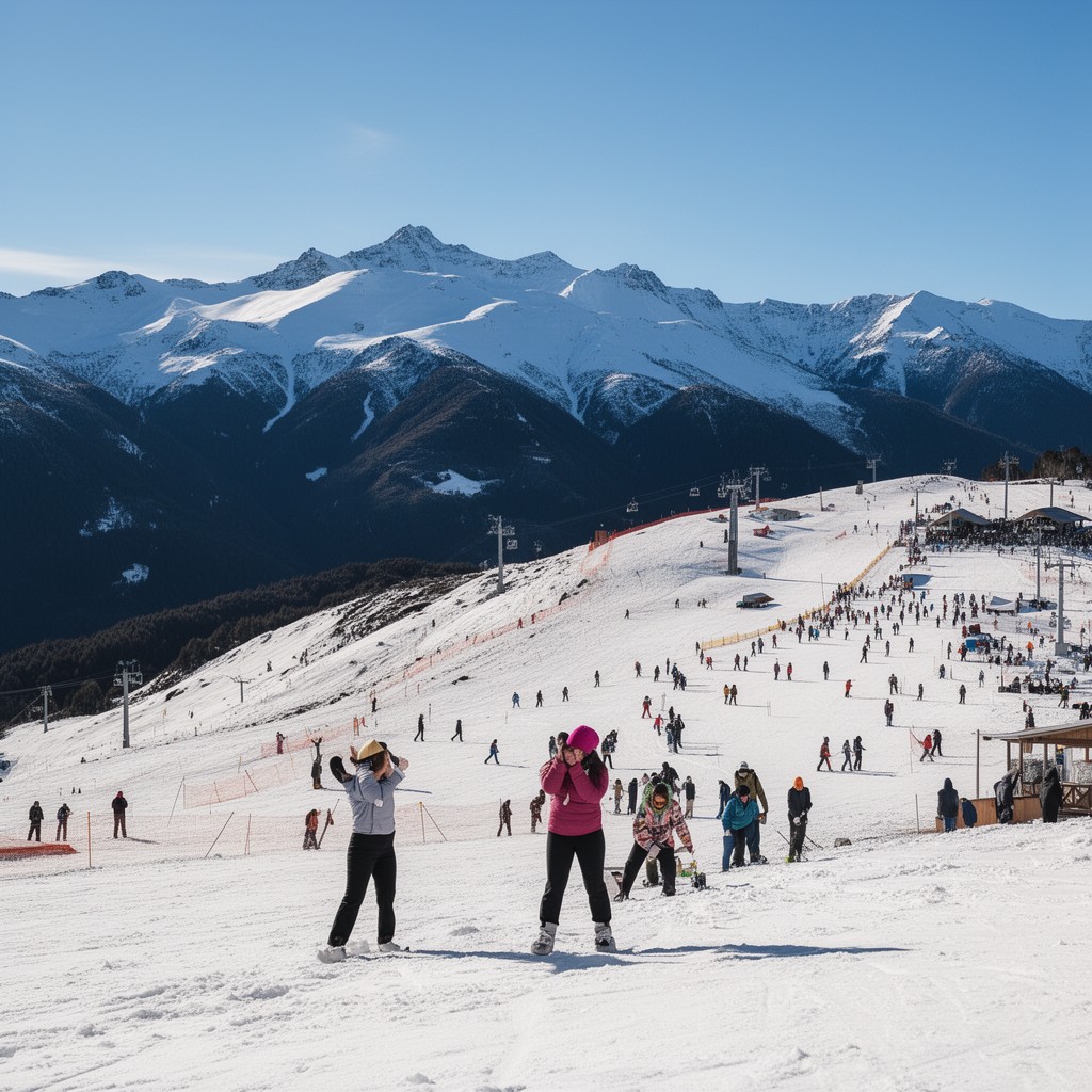 AI-generated illustration of Whakapapa Ski Area