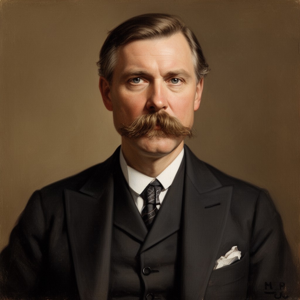 AI-generated illustration of Leo Mechelin