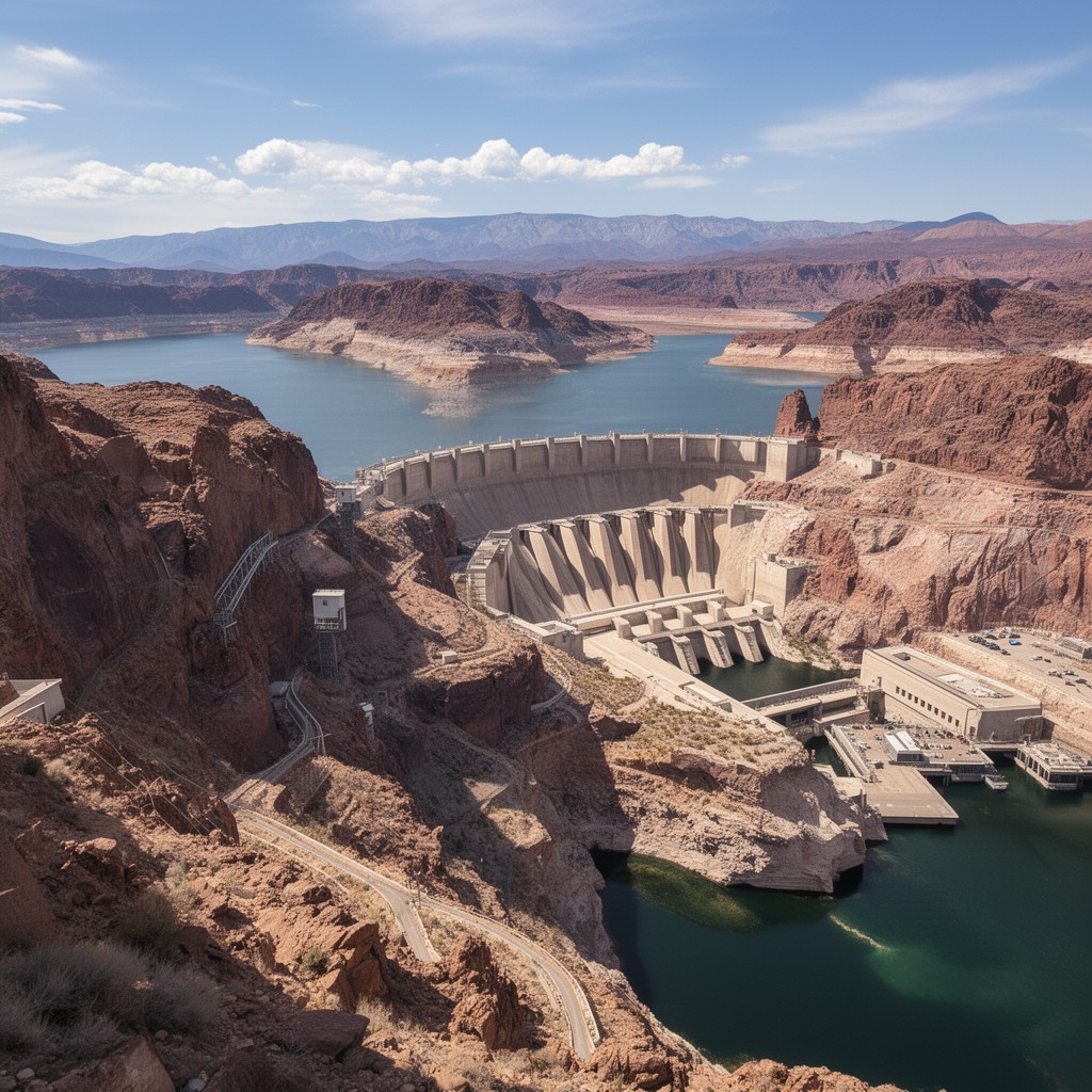 AI-generated illustration of Davis Dam