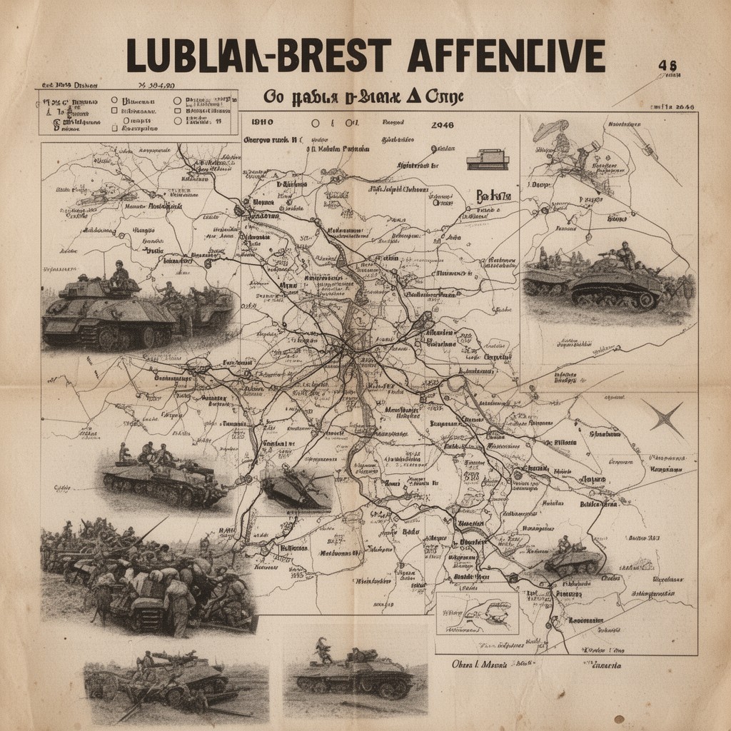 AI-generated illustration of Lublin–Brest Offensive