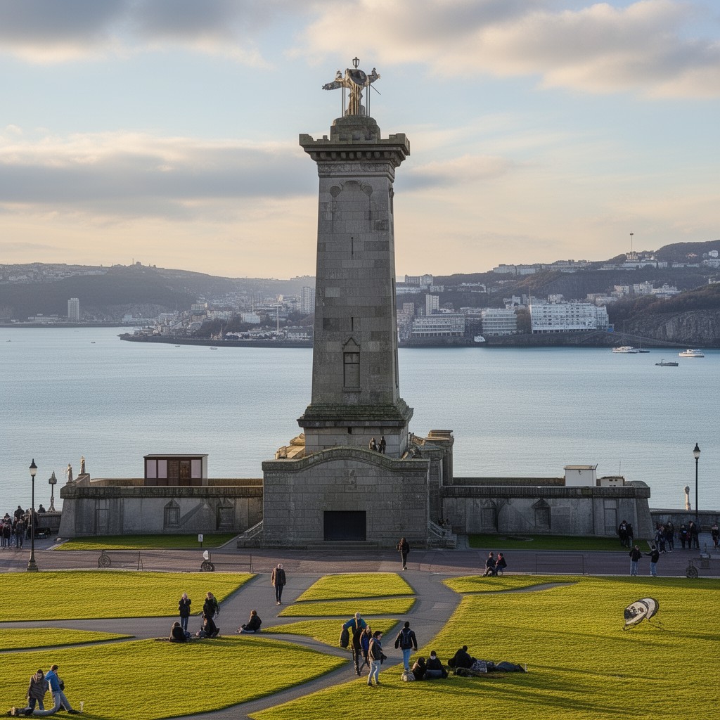AI-generated illustration of Plymouth Hoe