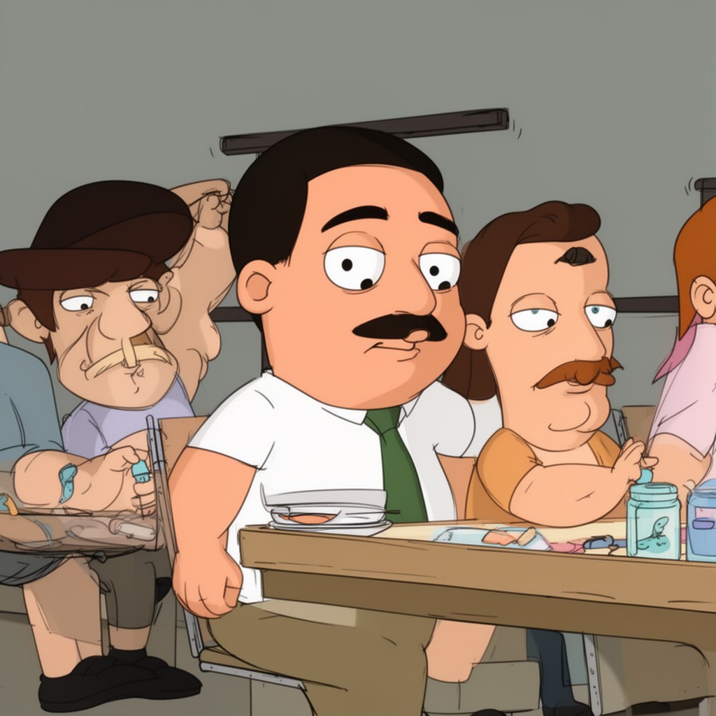 AI-generated illustration of Dan Quagmire