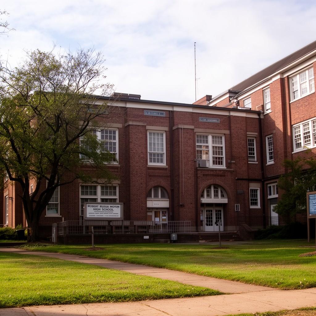 AI-generated illustration of Robert Russa Moton High School