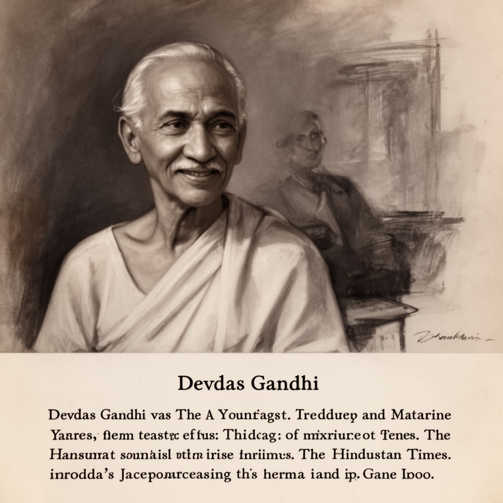 AI-generated illustration of Devdas Gandhi