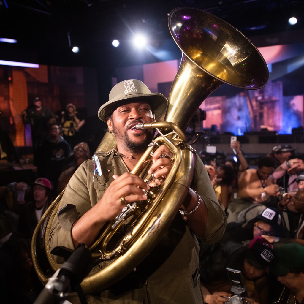 AI-generated illustration of Damon "Tuba Gooding Jr." Bryson