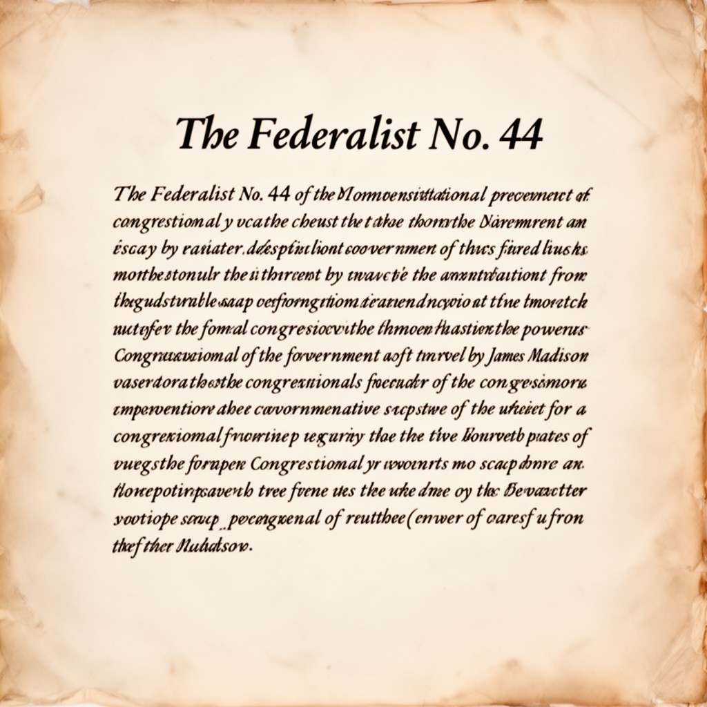 AI-generated illustration of The Federalist No. 44