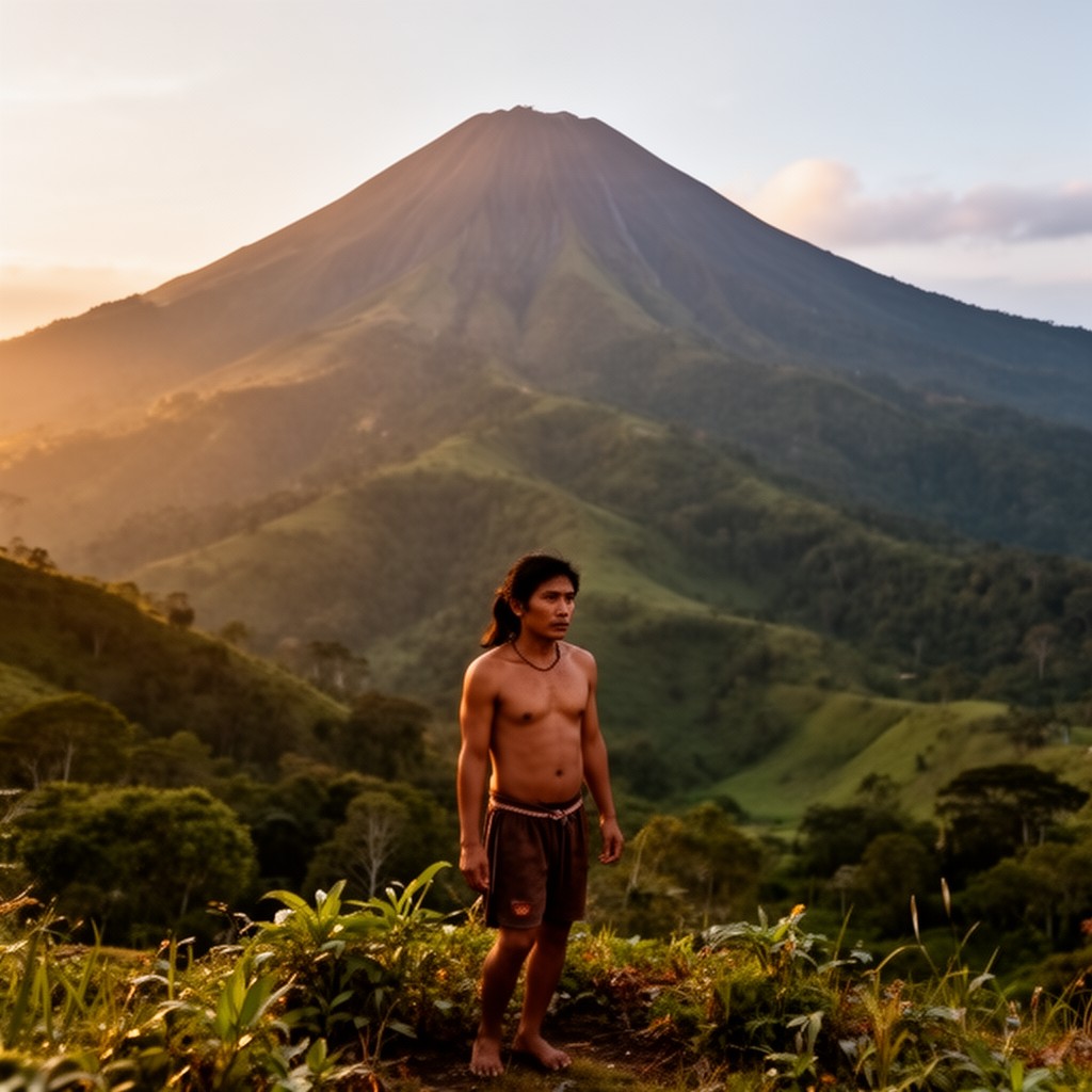 AI-generated illustration of Mount Iraya Agta Bikol