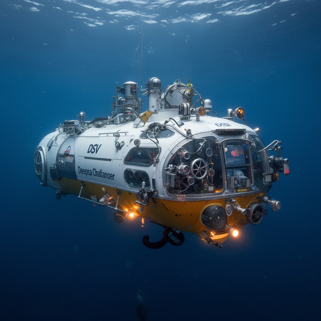 AI-generated illustration of DSV Deepsea Challenger