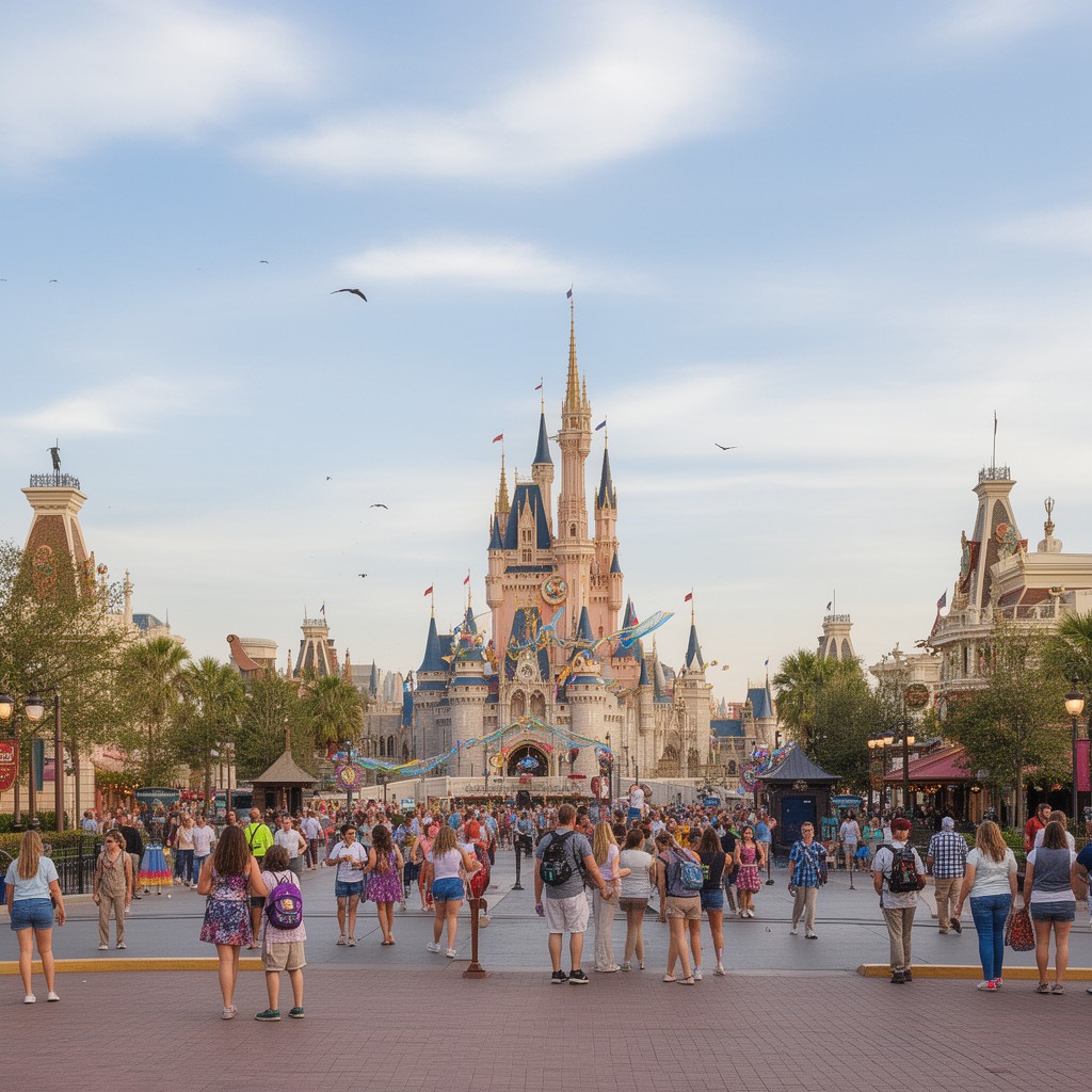 AI-generated illustration of Magic Kingdom Resort Area