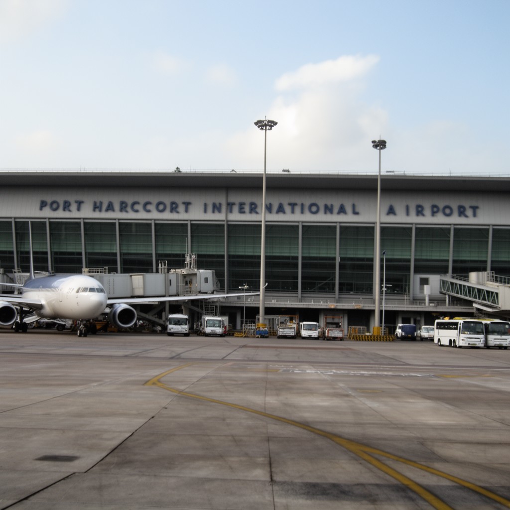 AI-generated illustration of Port Harcourt International Airport