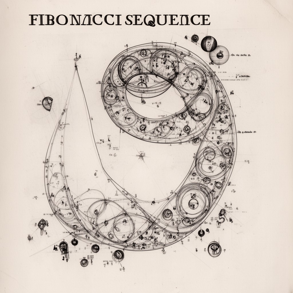 AI-generated illustration of Fibonacci sequence