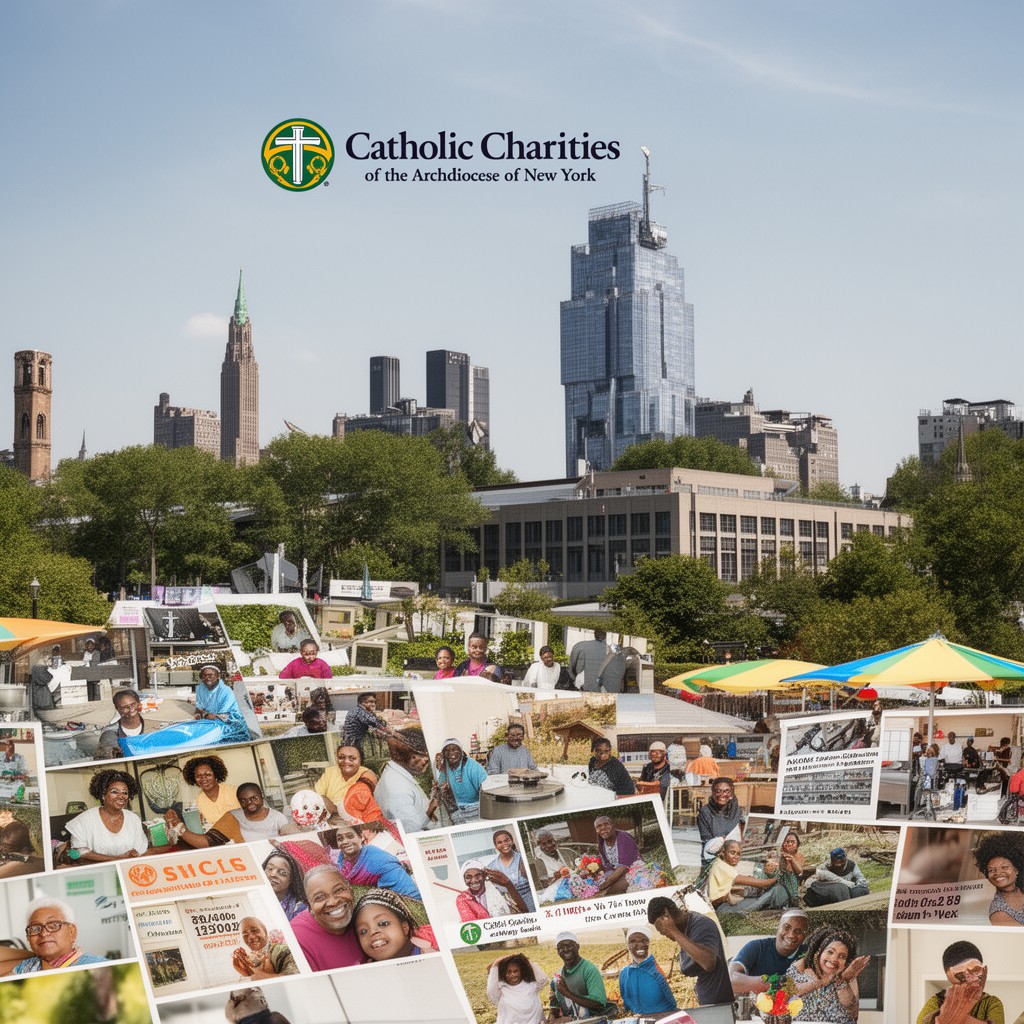 AI-generated illustration of Catholic Charities of the Archdiocese of New York