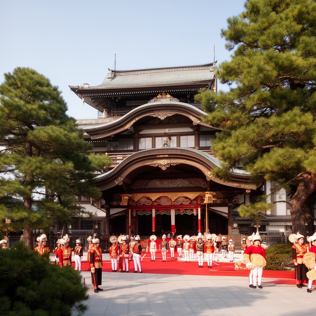 AI-generated illustration of Imperial Guard Headquarters (in certain ceremonial matters)