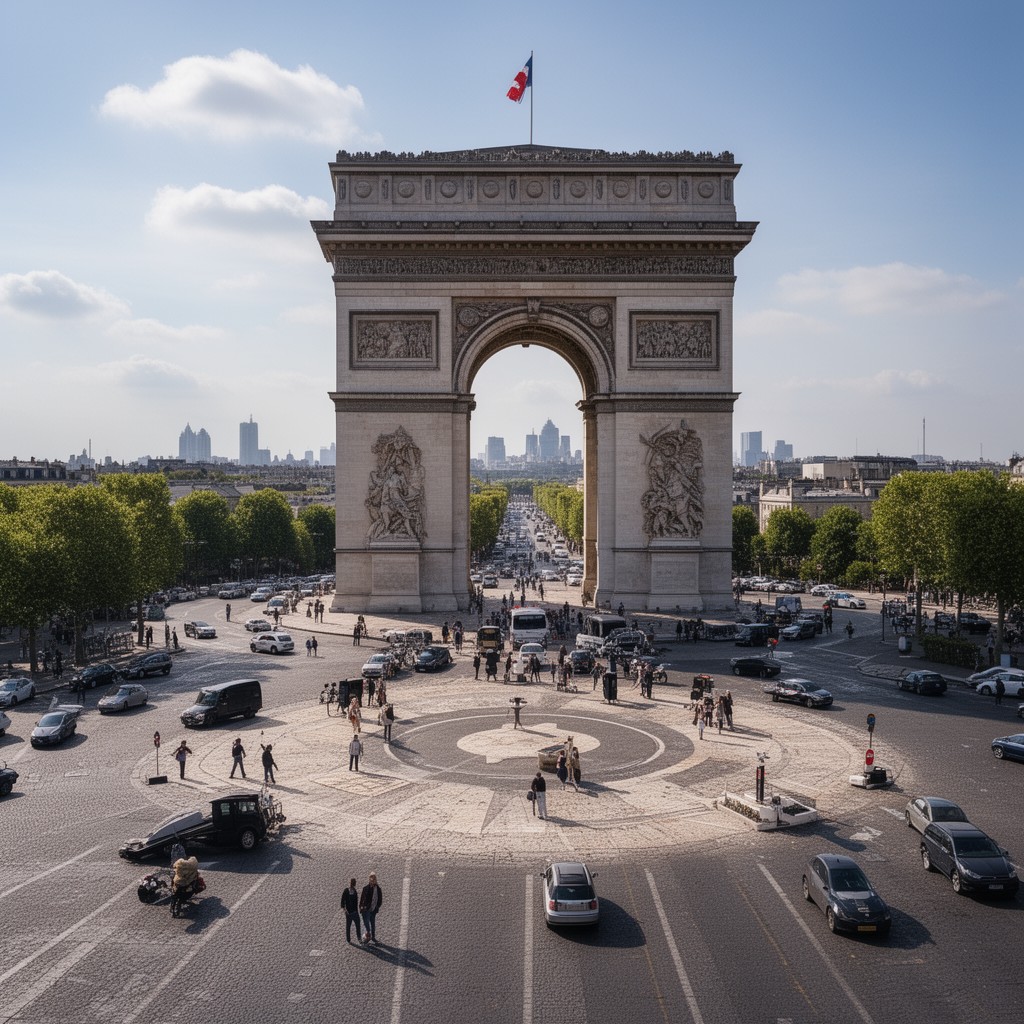 AI-generated illustration of Place de l'Étoile