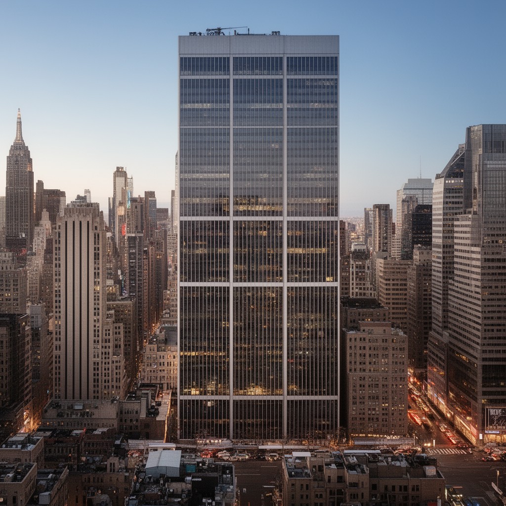AI-generated illustration of 1211 Avenue of the Americas, New York City