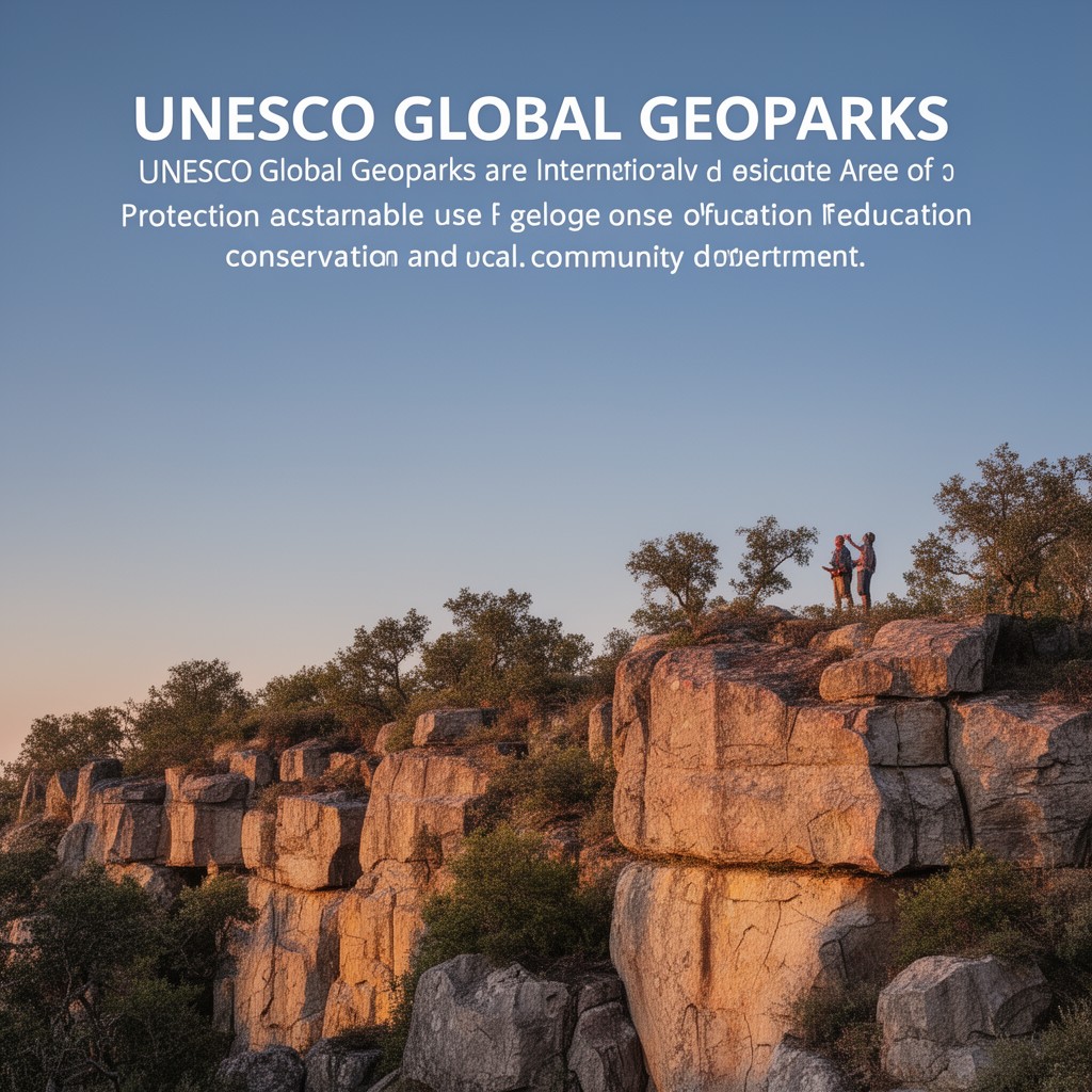 AI-generated illustration of UNESCO Global Geoparks