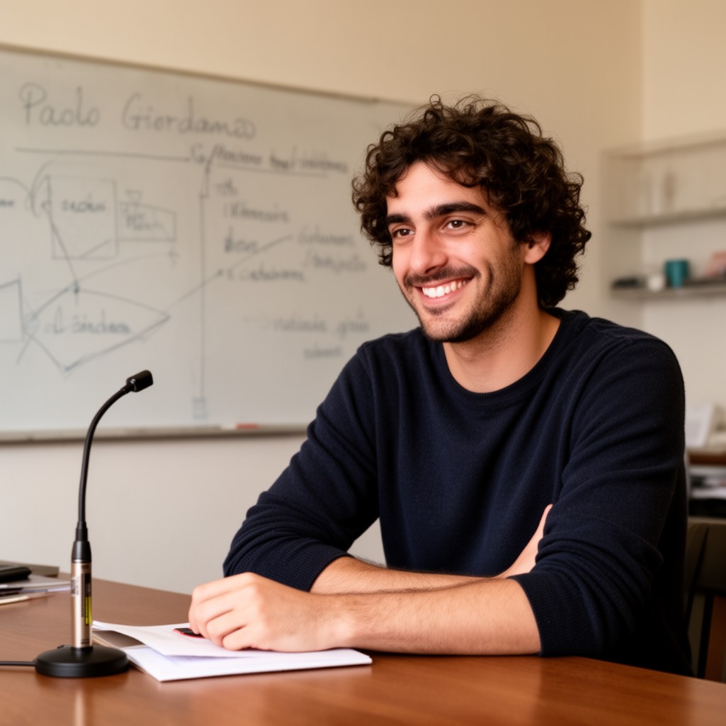 AI-generated illustration of Paolo Giordano