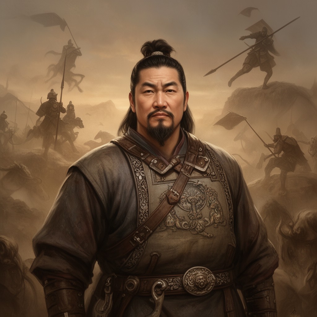 AI-generated illustration of Genghis Khan