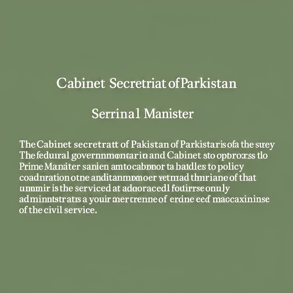 AI-generated illustration of Cabinet Secretariat of Pakistan