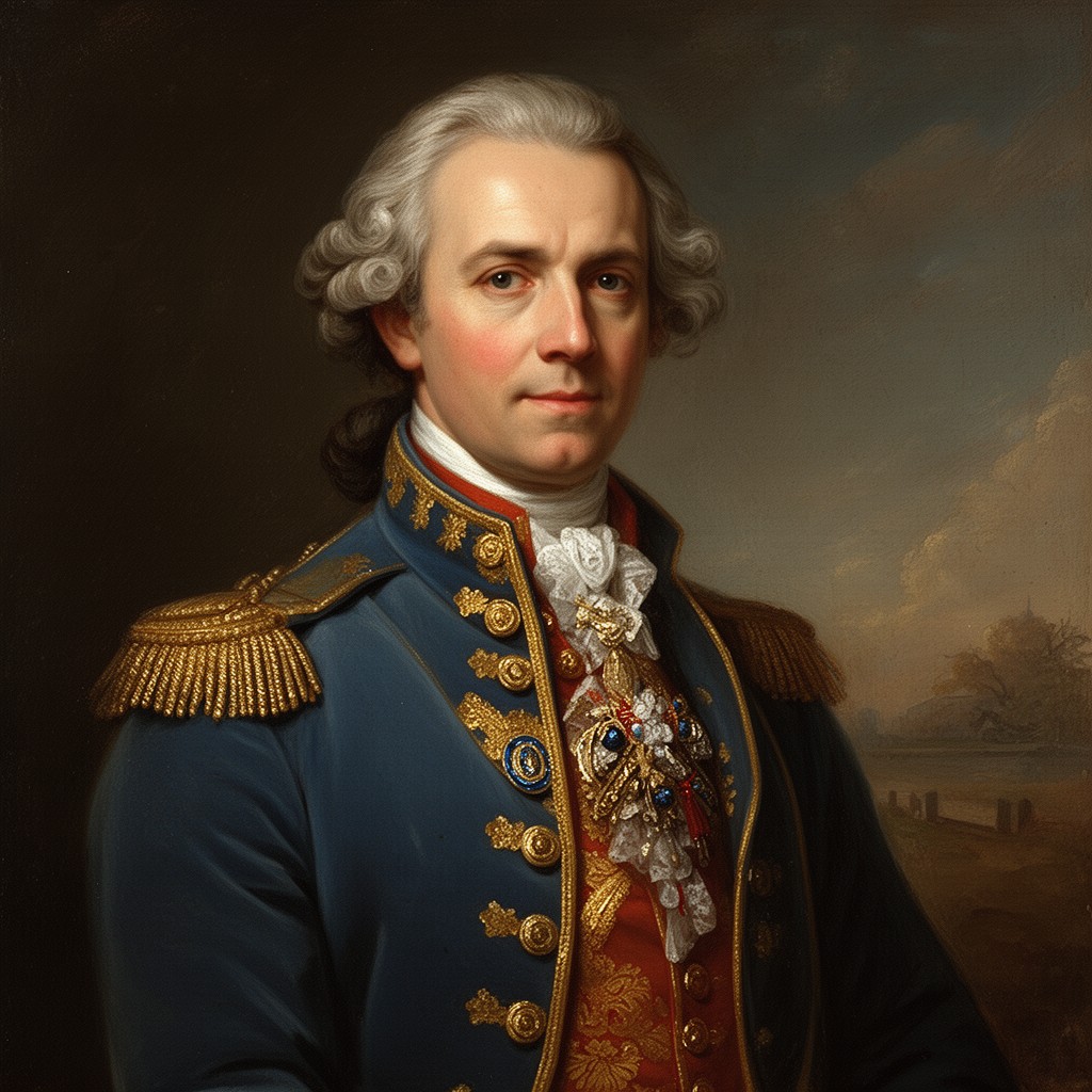 AI-generated illustration of Jean-Baptiste Nicolas Roch de Ramezay