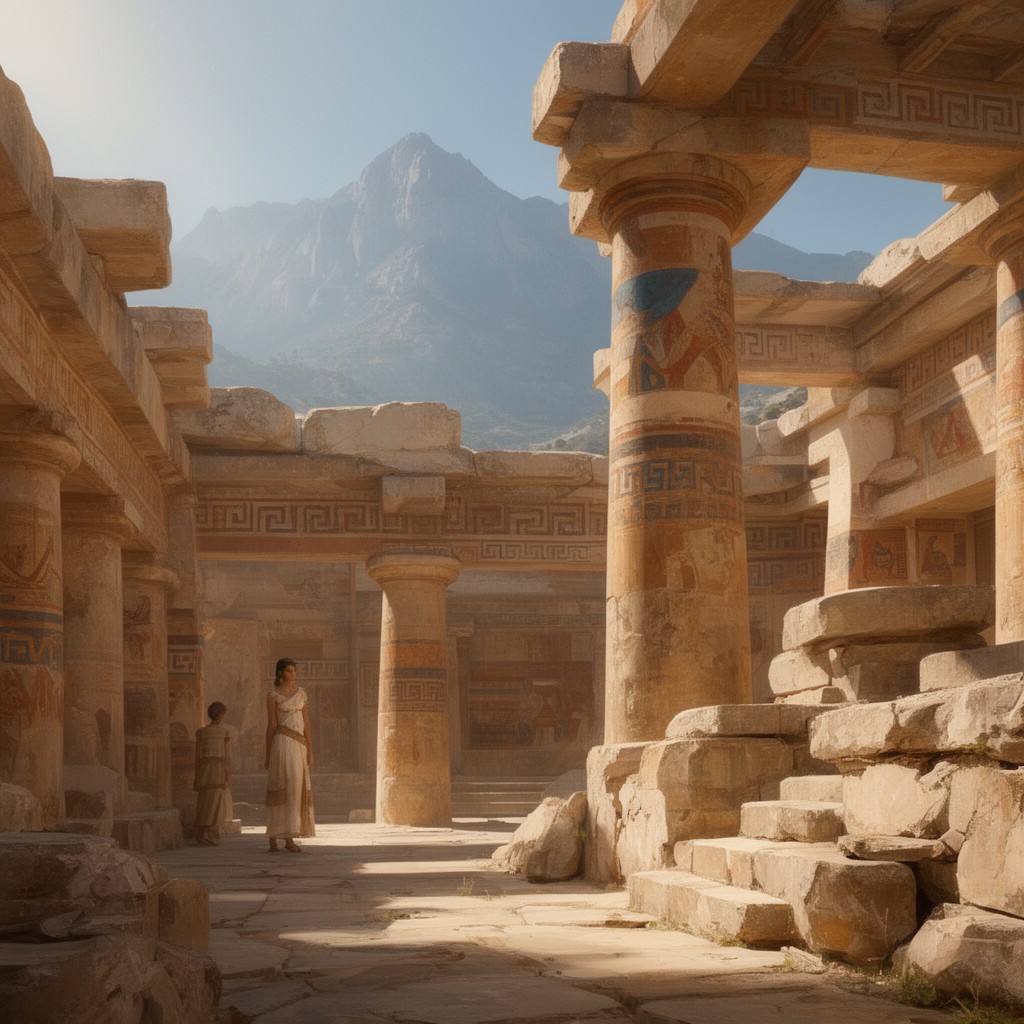 AI-generated illustration of Minoan civilization
