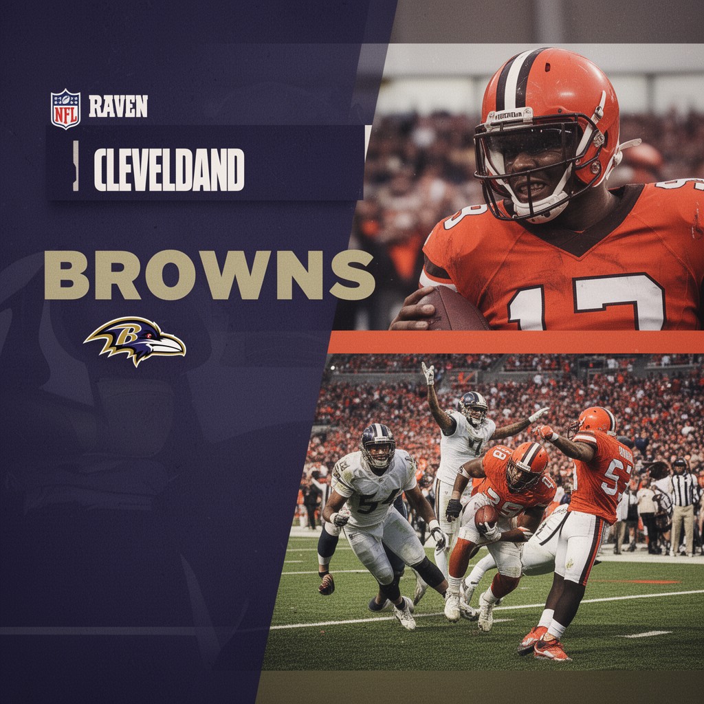 AI-generated illustration of Baltimore Ravens vs Cleveland Browns