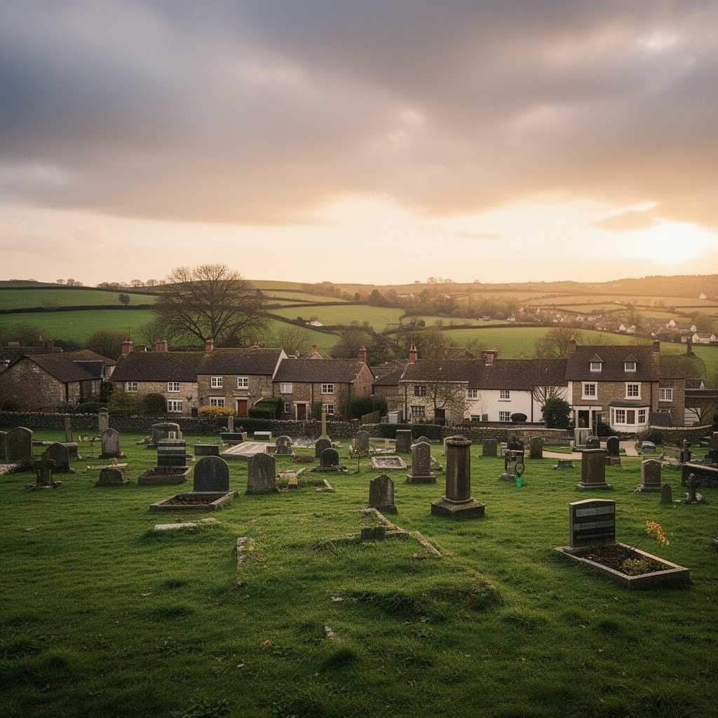 AI-generated illustration of Drayton Bassett, Staffordshire, England