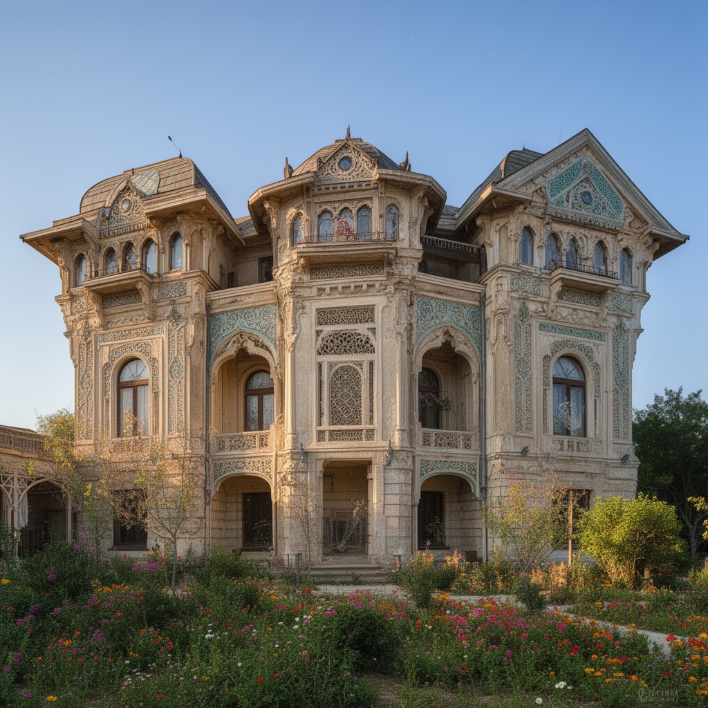 AI-generated illustration of Stamboli Villa