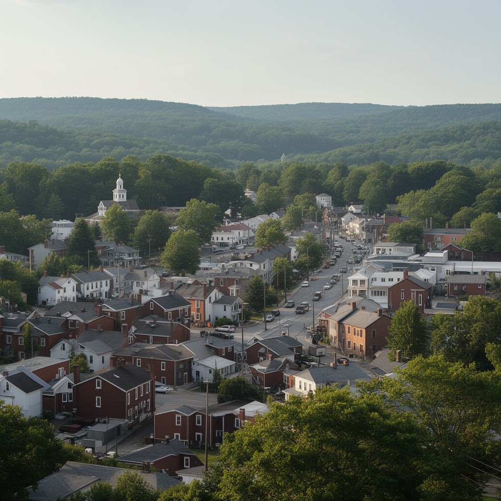 AI-generated illustration of town of Ayer, Massachusetts
