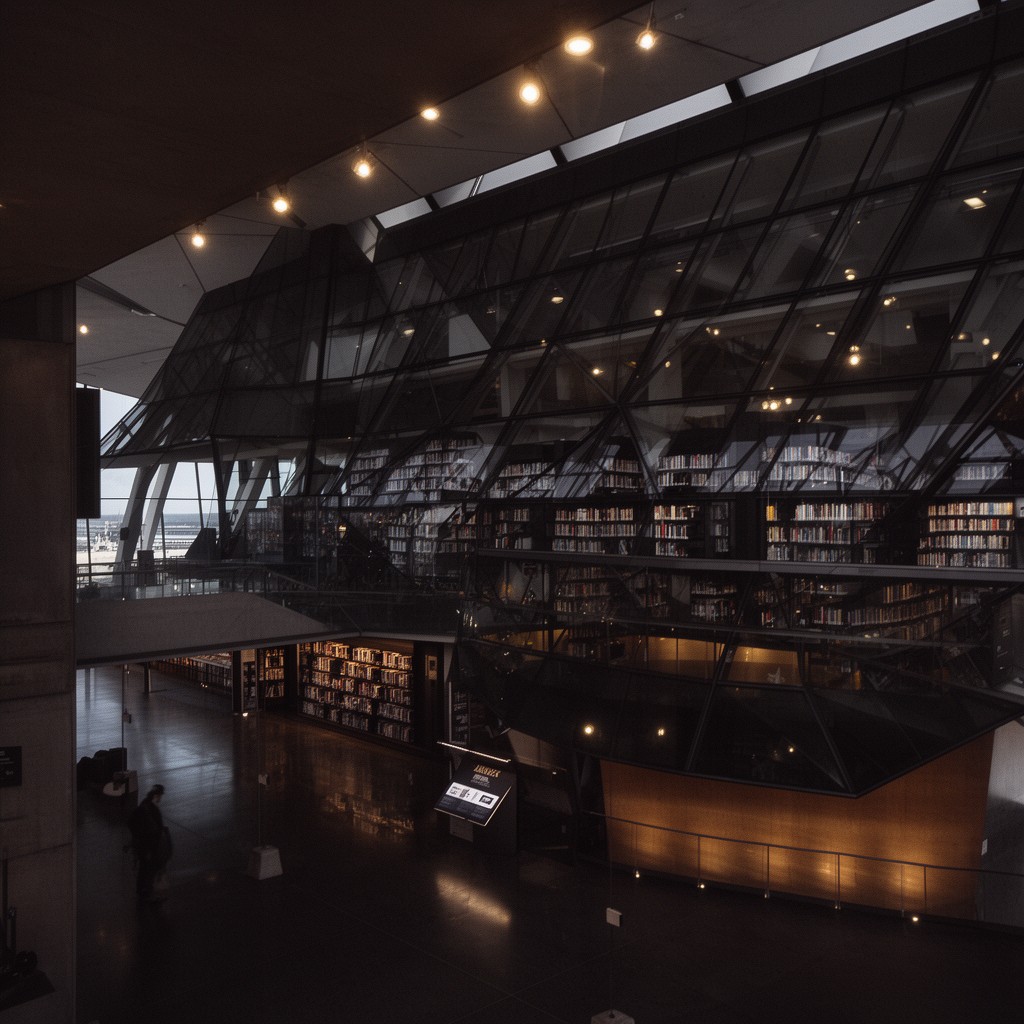 AI-generated illustration of Black Diamond Royal Library