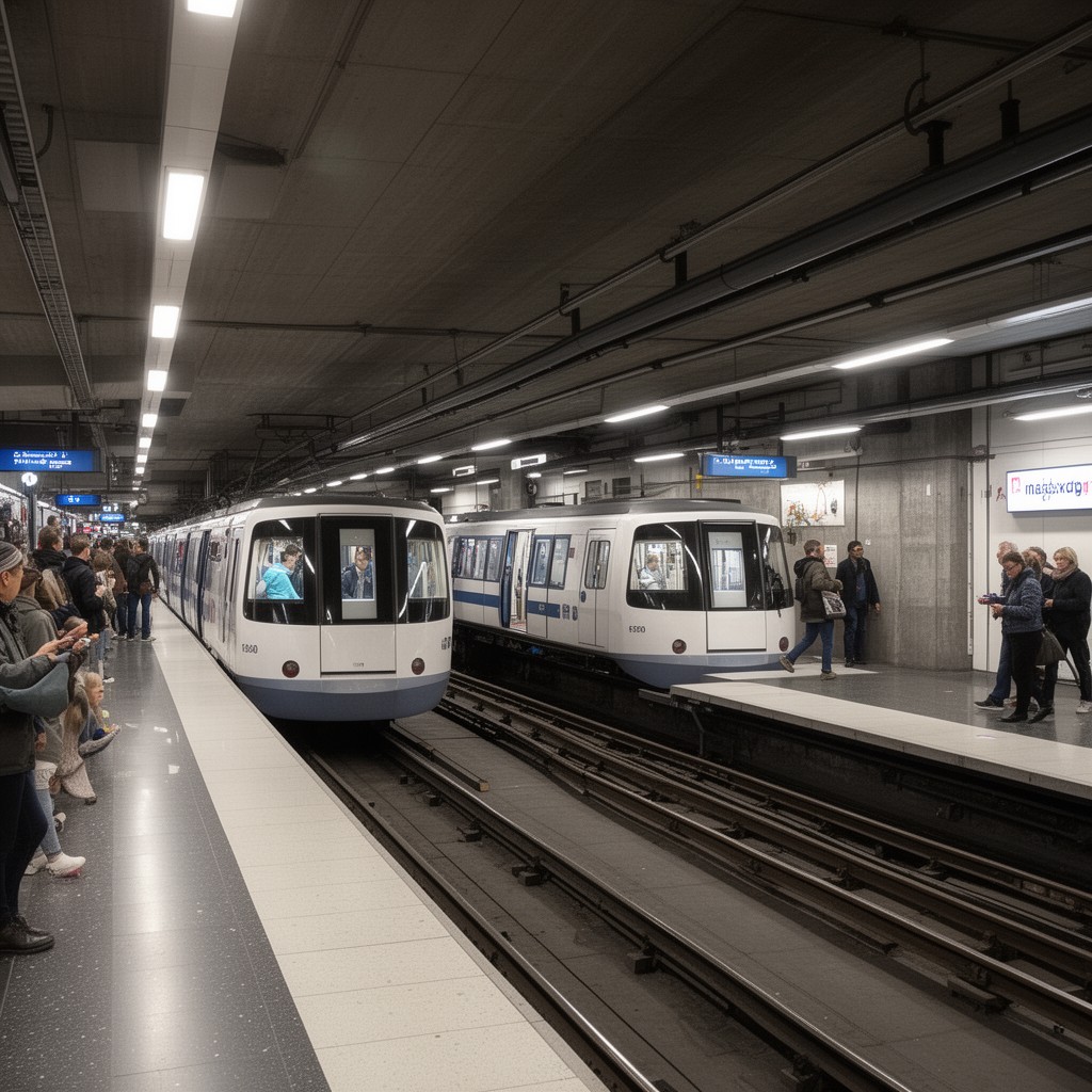AI-generated illustration of Copenhagen Metro