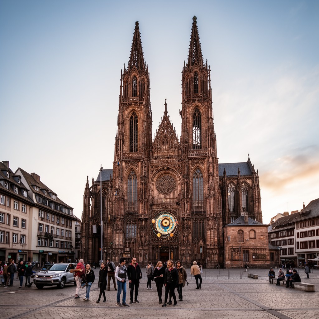 AI-generated illustration of Strasbourg Cathedral