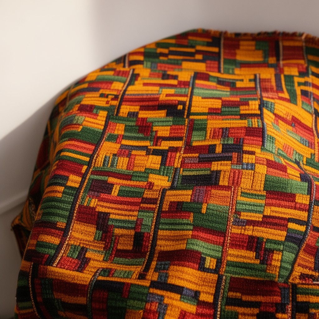 AI-generated illustration of kente cloth