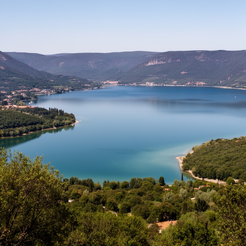 AI-generated illustration of Lake Bracciano