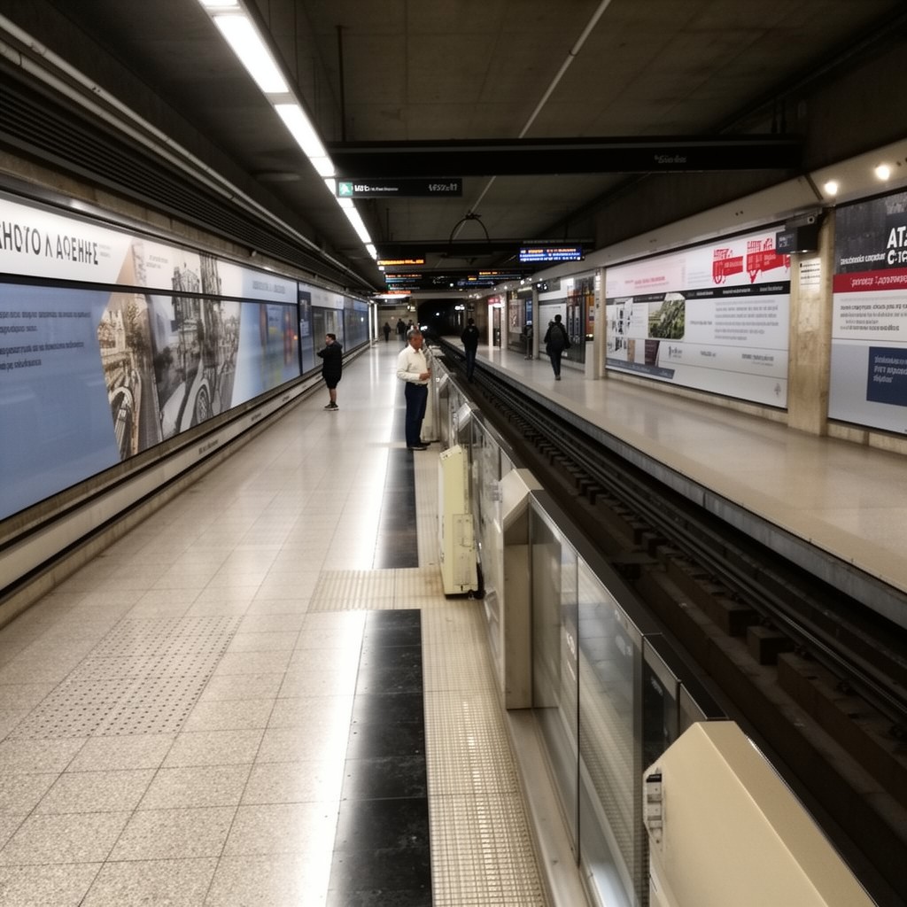 AI-generated illustration of Athens Metro