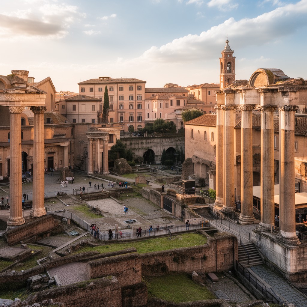 AI-generated illustration of Forum Romanum