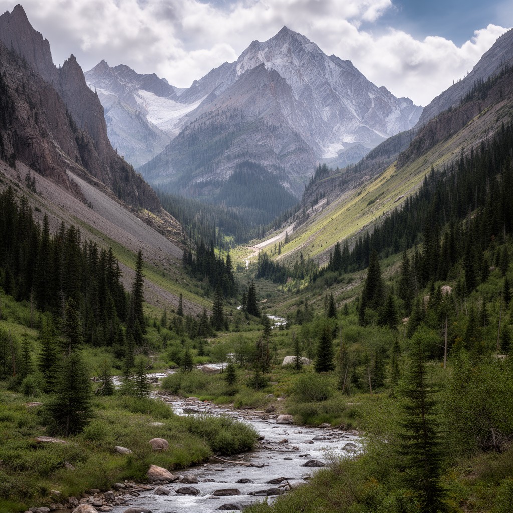AI-generated illustration of Yule Creek Valley
