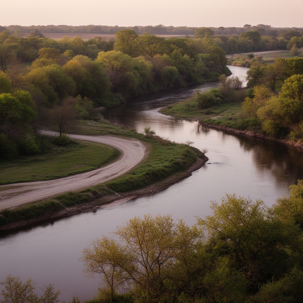 AI-generated illustration of Red River of the South