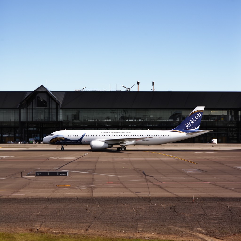 AI-generated illustration of Avalon Airport