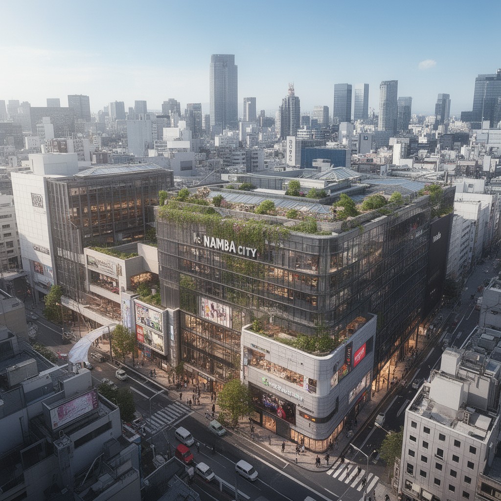 AI-generated illustration of Namba City