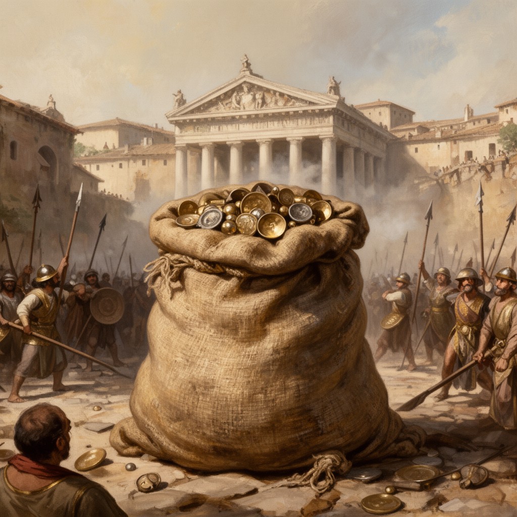 AI-generated illustration of Sack of Rome 455 AD