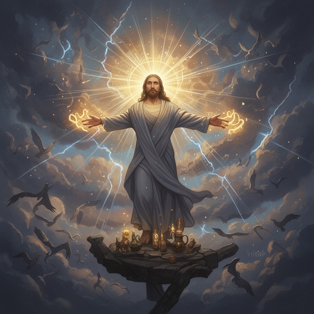 AI-generated illustration of Christus Victor theory of atonement
