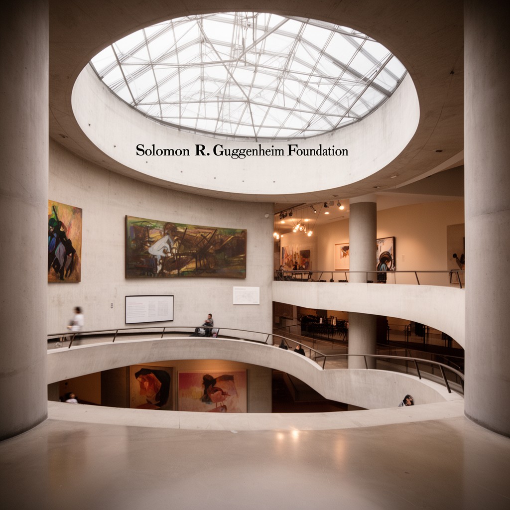 AI-generated illustration of Solomon R. Guggenheim Foundation