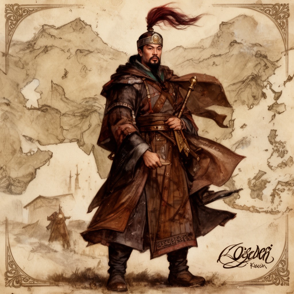 AI-generated illustration of Ögedei Khan