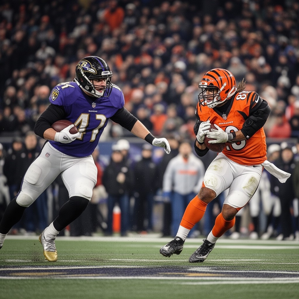 AI-generated illustration of Baltimore Ravens vs Cincinnati Bengals