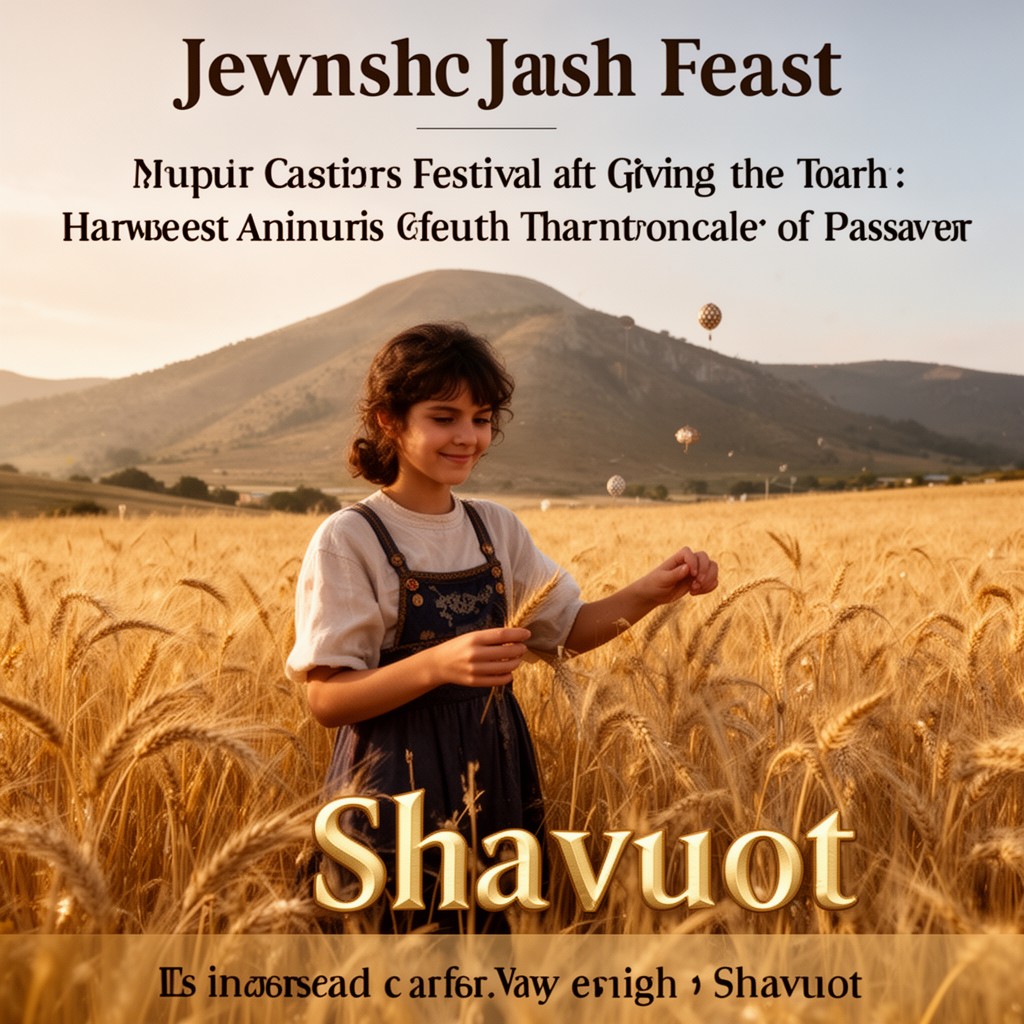 AI-generated illustration of Jewish feast of Shavuot