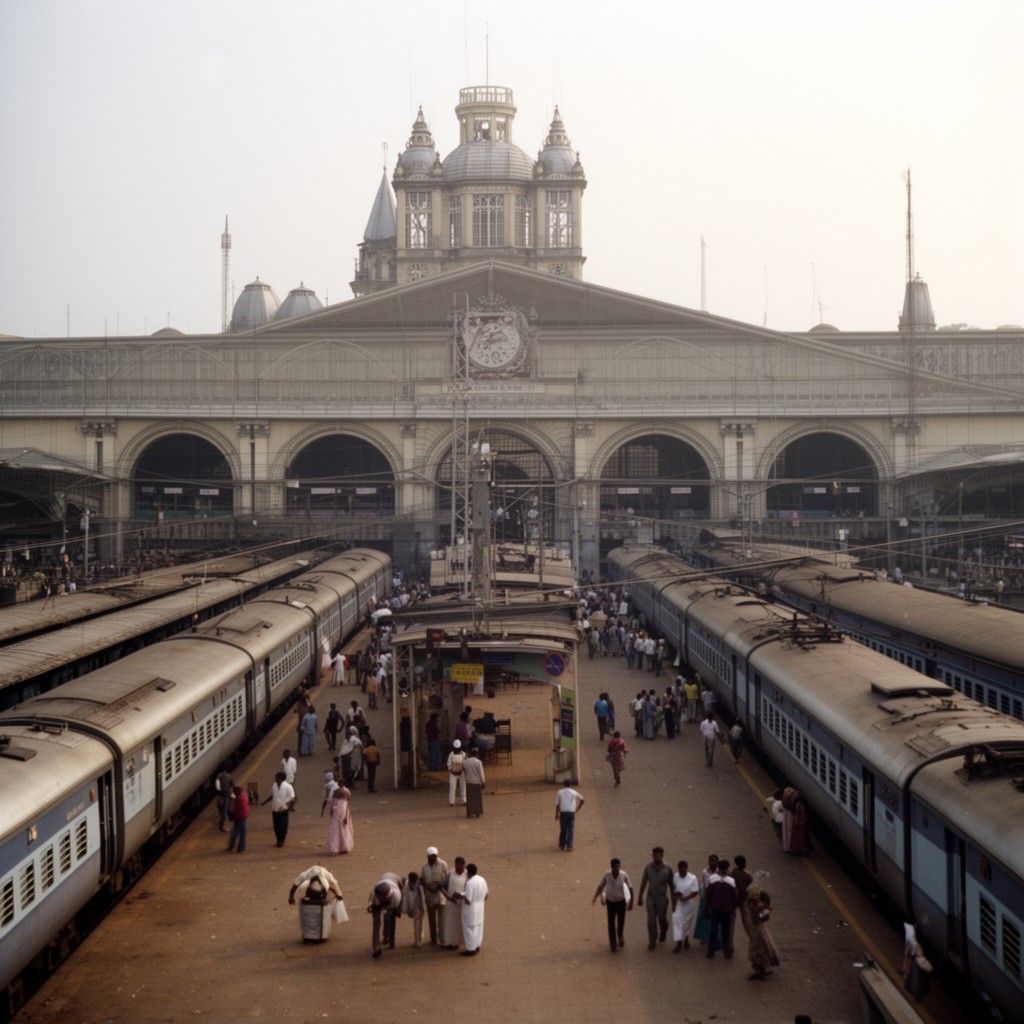 AI-generated illustration of Chennai Egmore railway station