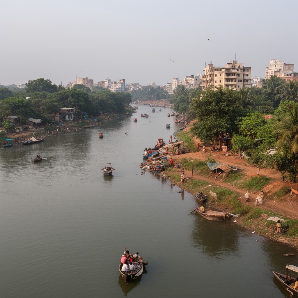 AI-generated illustration of Adyar River