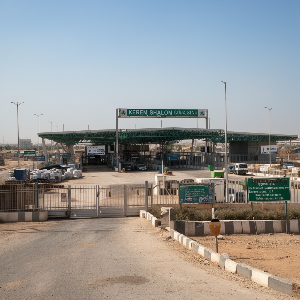 AI-generated illustration of Kerem Shalom Crossing