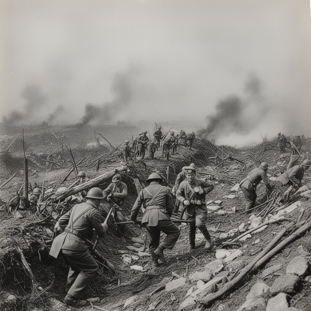 AI-generated illustration of Battle of Blanc Mont Ridge